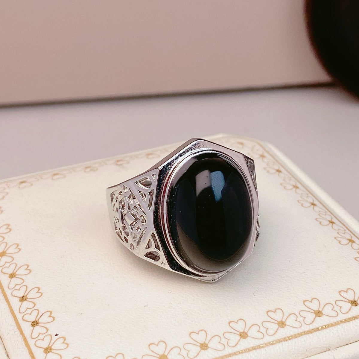 Obsidian Ring — Shielding Your Energy | Consecrated & Special‑Blessing Custom‑Made