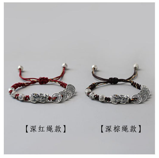 Pixiu Wealth Bracelet – Lucky Red String Bracelet for Men & Women