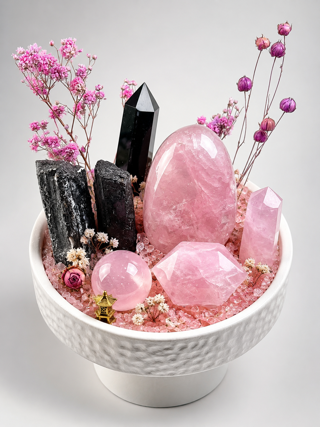 Rose Quartz & Obsidian — Soft Energy, Grounded Presence