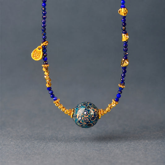 Water Element — Serene Flow Lacquer Bead Necklace