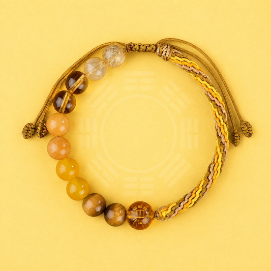 Earth Element Crystal Bracelet | Five Elements Gemstone Jewelry