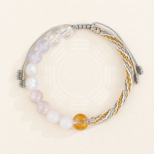 Metal Element Crystal Bracelet | Five Elements Gemstone Jewelry
