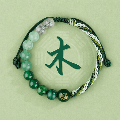 Wood Element Crystal Bracelet | Five Elements Gemstone Jewelry